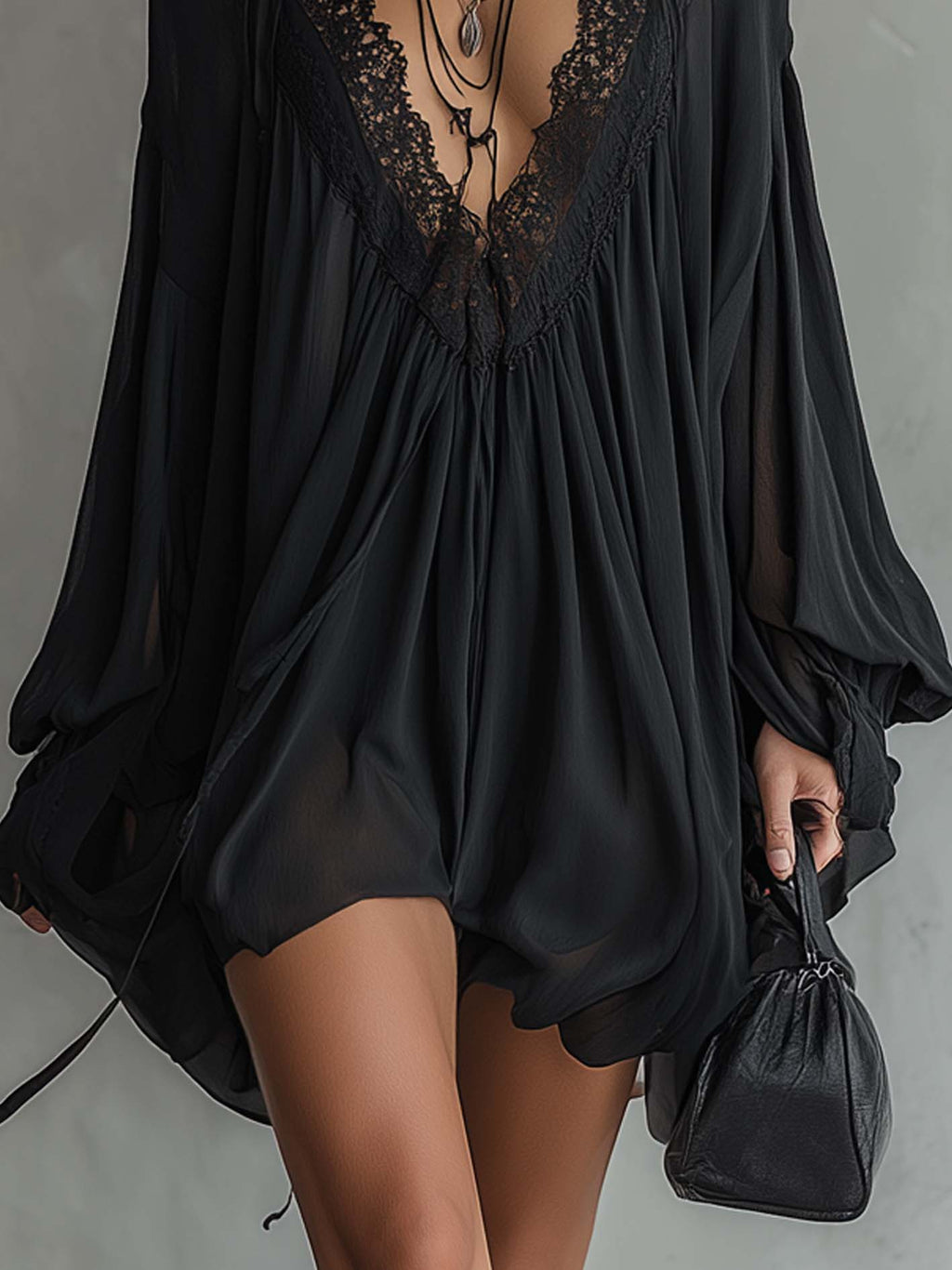 Women's Cocktail Party Dress | Halter Long-Sleeve