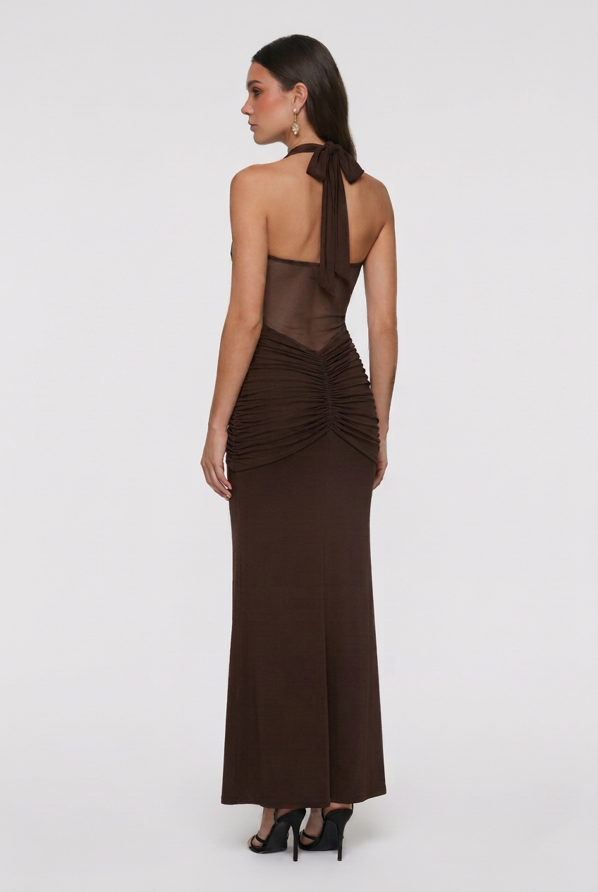 Women's Cocktail Party Dress | Halter Maxi
