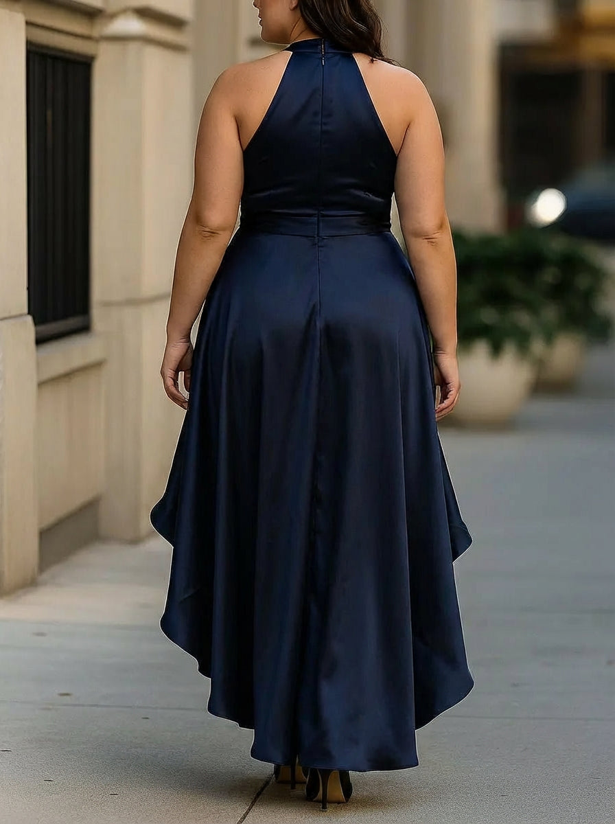 Women's Cocktail Party Dress | Halter Sleeveless