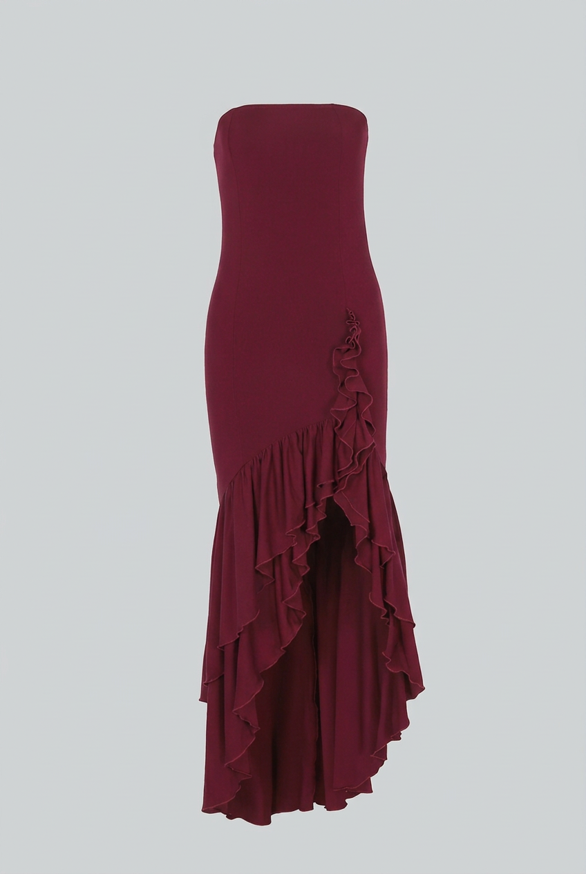 Women's Cocktail Party Dress | Maxi Burgundy