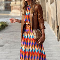 Women's Evening Dress | Printed Midi