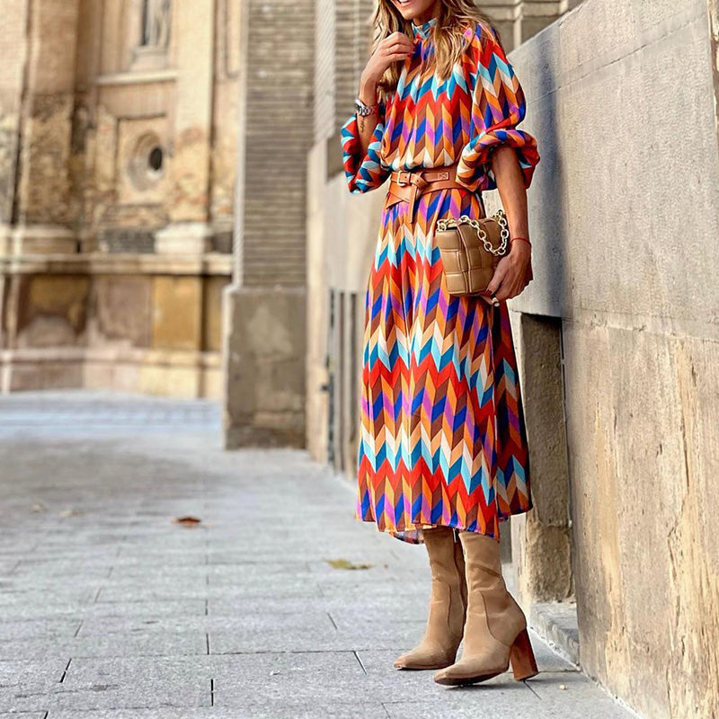 Women's Evening Dress | Printed Midi