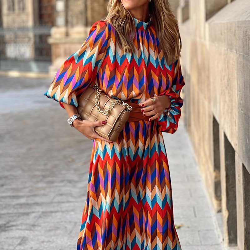 Women's Evening Dress | Printed Midi