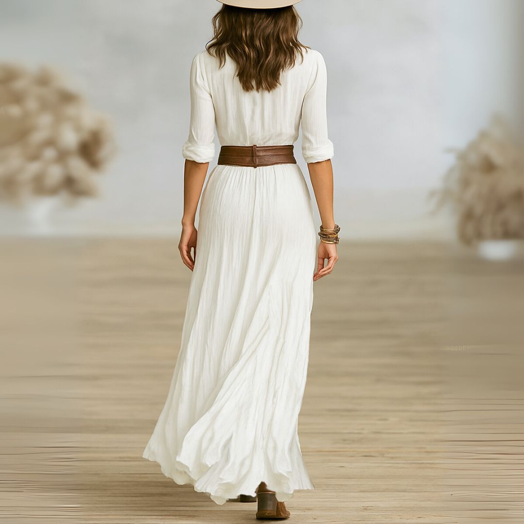 Women's Evening Gown | Draped Floor-Length