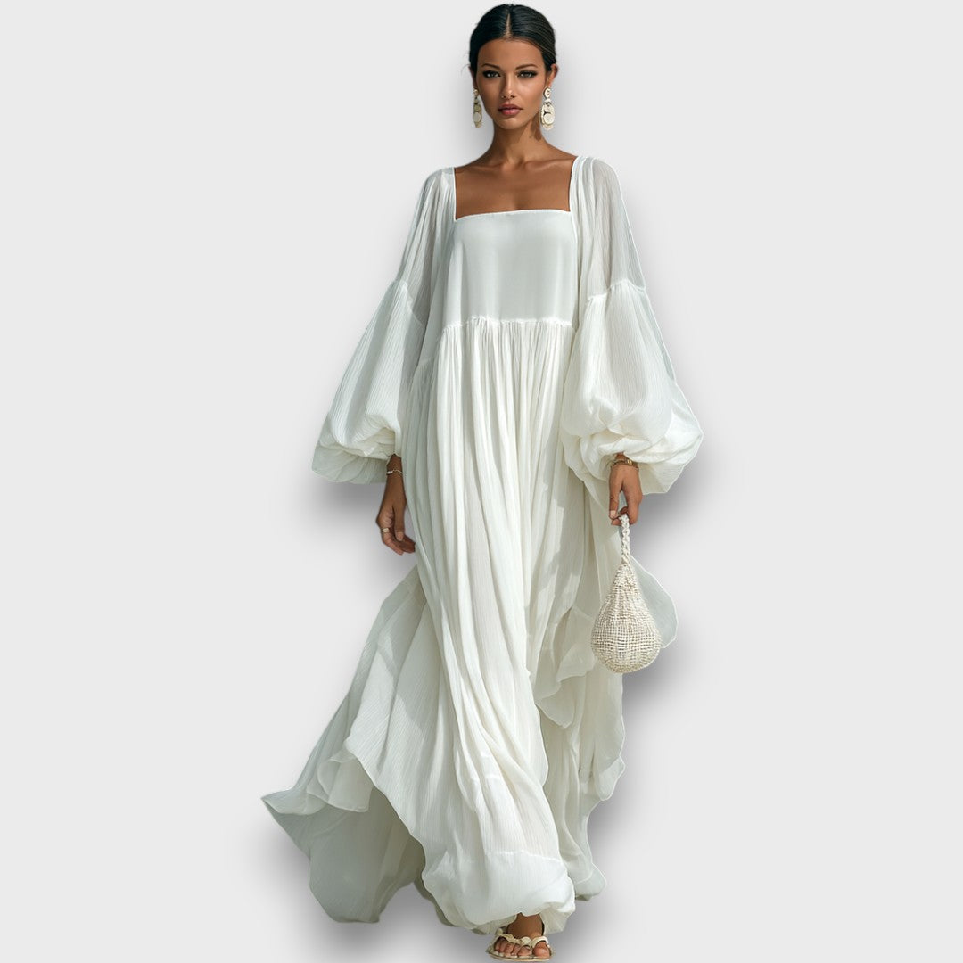 Women's Evening Gown | Draped Floor-Length Maxi