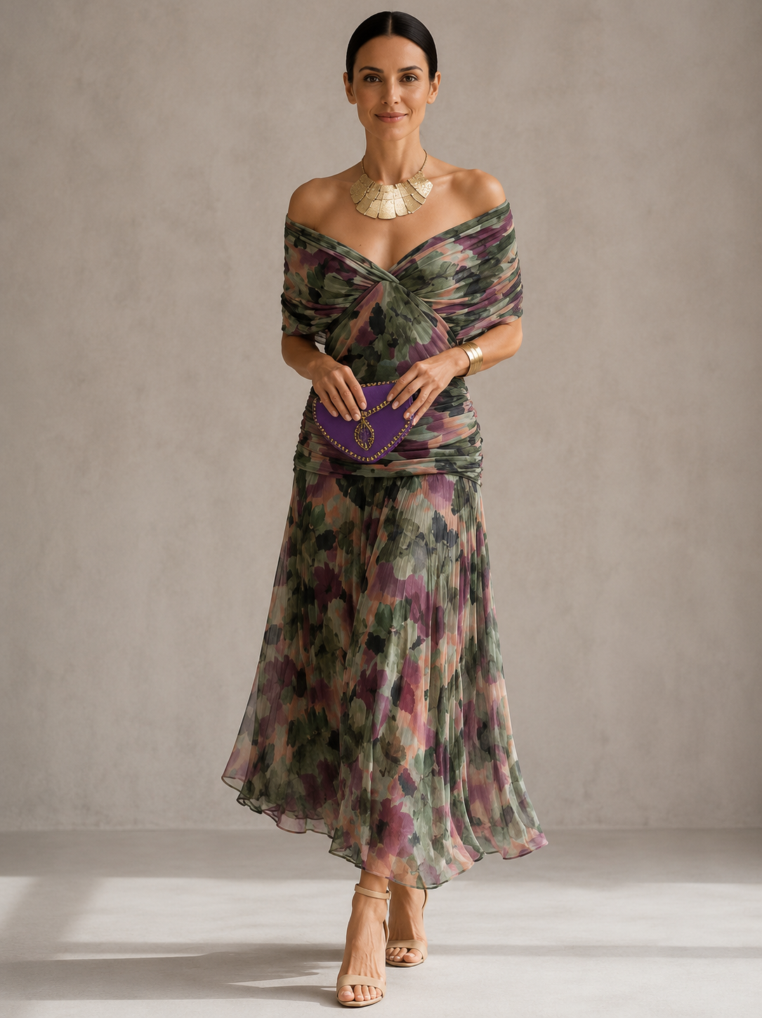 Women's Evening Gown | Floor-Length Coral