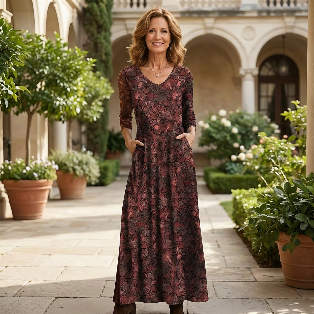 Women's Evening Gown | Floral Draped