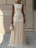 Women's Evening Gown | Pleated Floor-Length