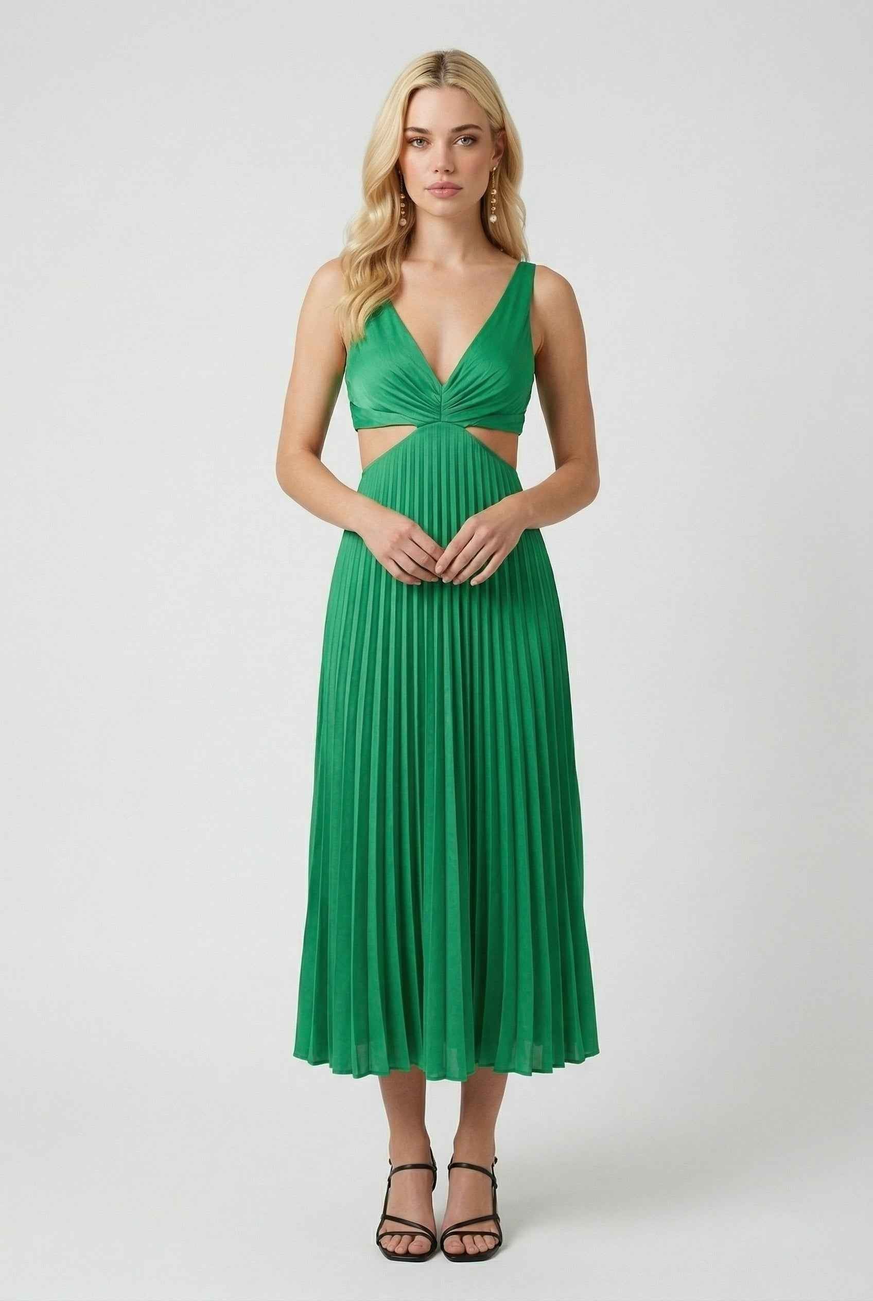 Women's Evening Gown | Pleated Maxi