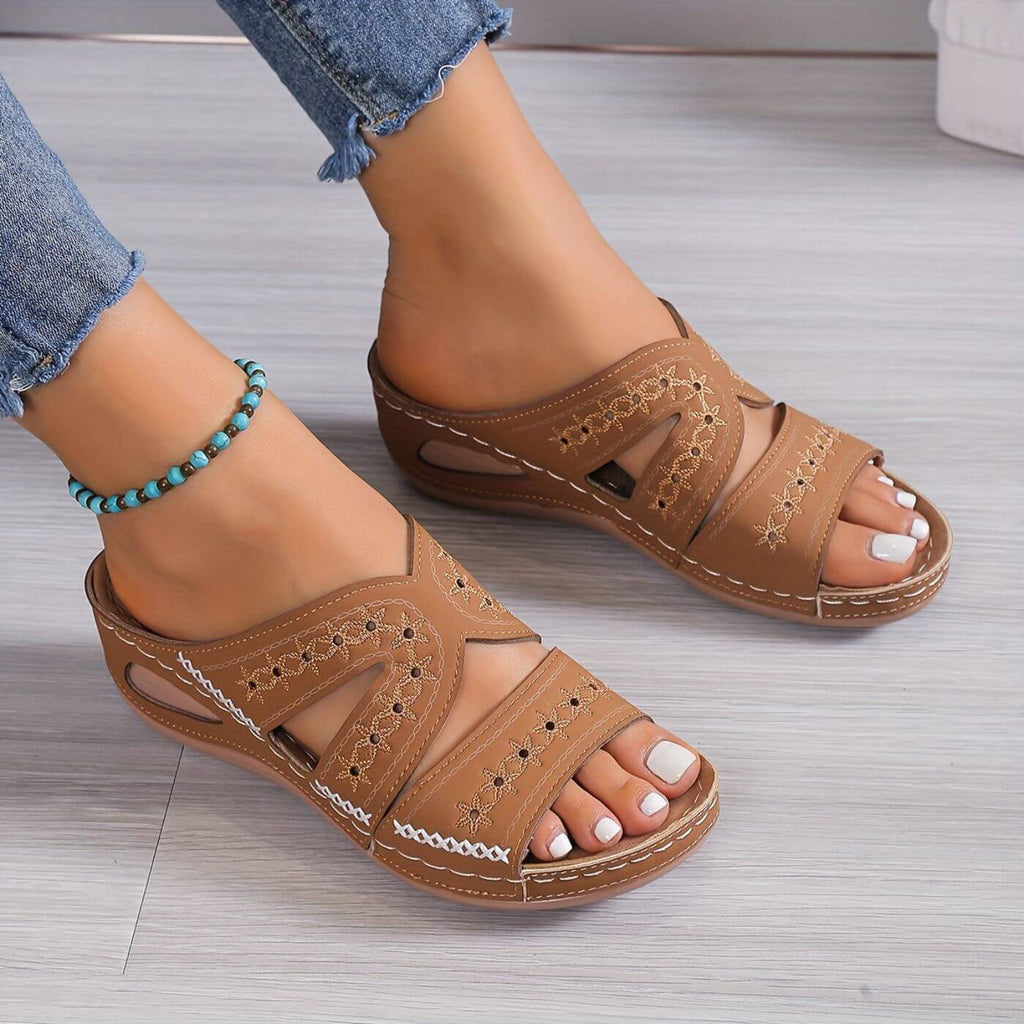 Women's Flat Sandals | Open-Toe Slip-On Summer