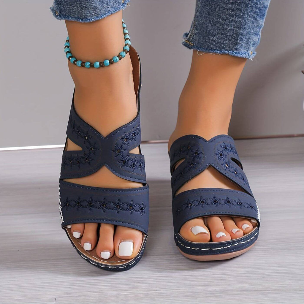 Women's Flat Sandals | Open-Toe Slip-On Summer