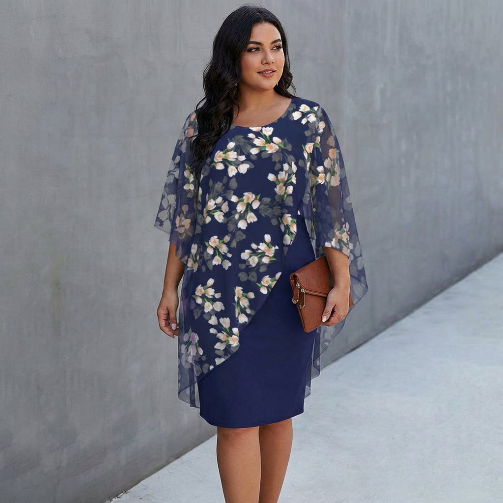 Women's Floral Midi Dress | Draped Coastal