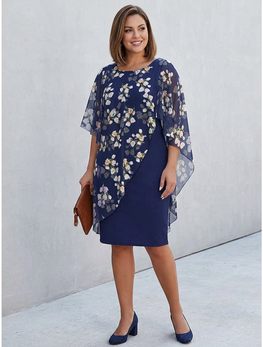 Women's Floral Midi Dress | Draped Coastal