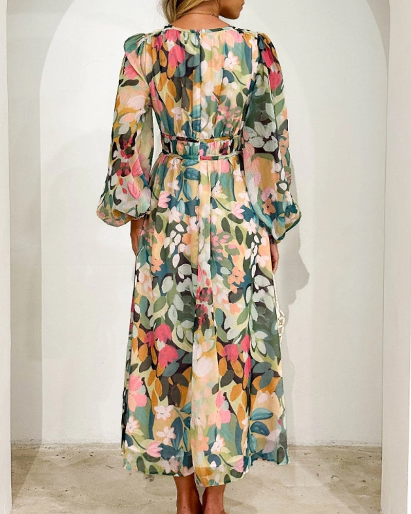 Women's Floral Midi Dress | Floor-Length Pattern