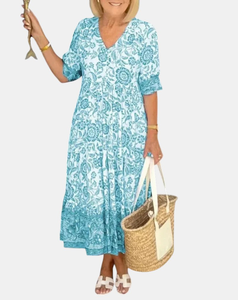 Women's Floral Summer Dress | V-Neck Day-to-Night