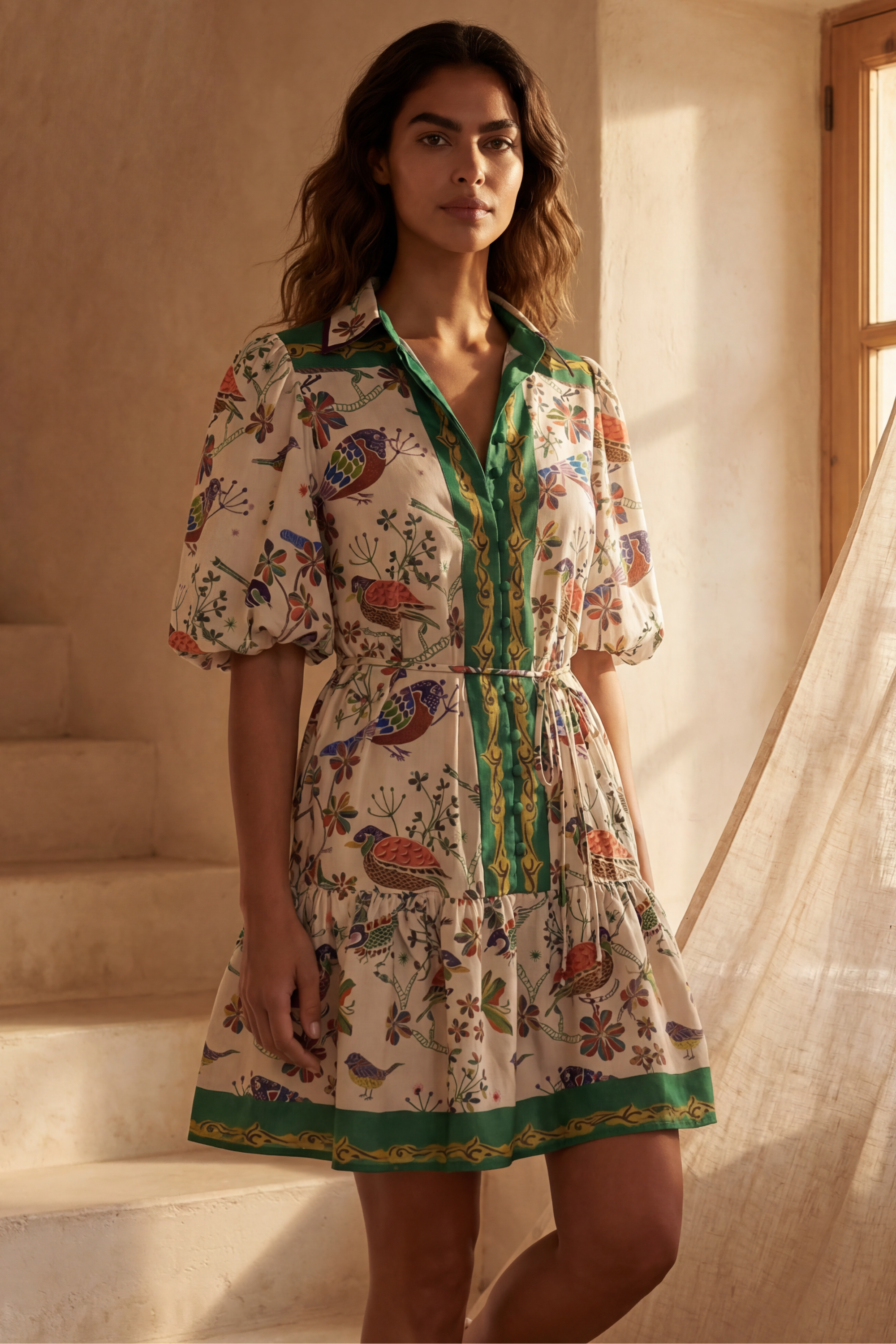 Women's Floral Summer Dress | White Boho