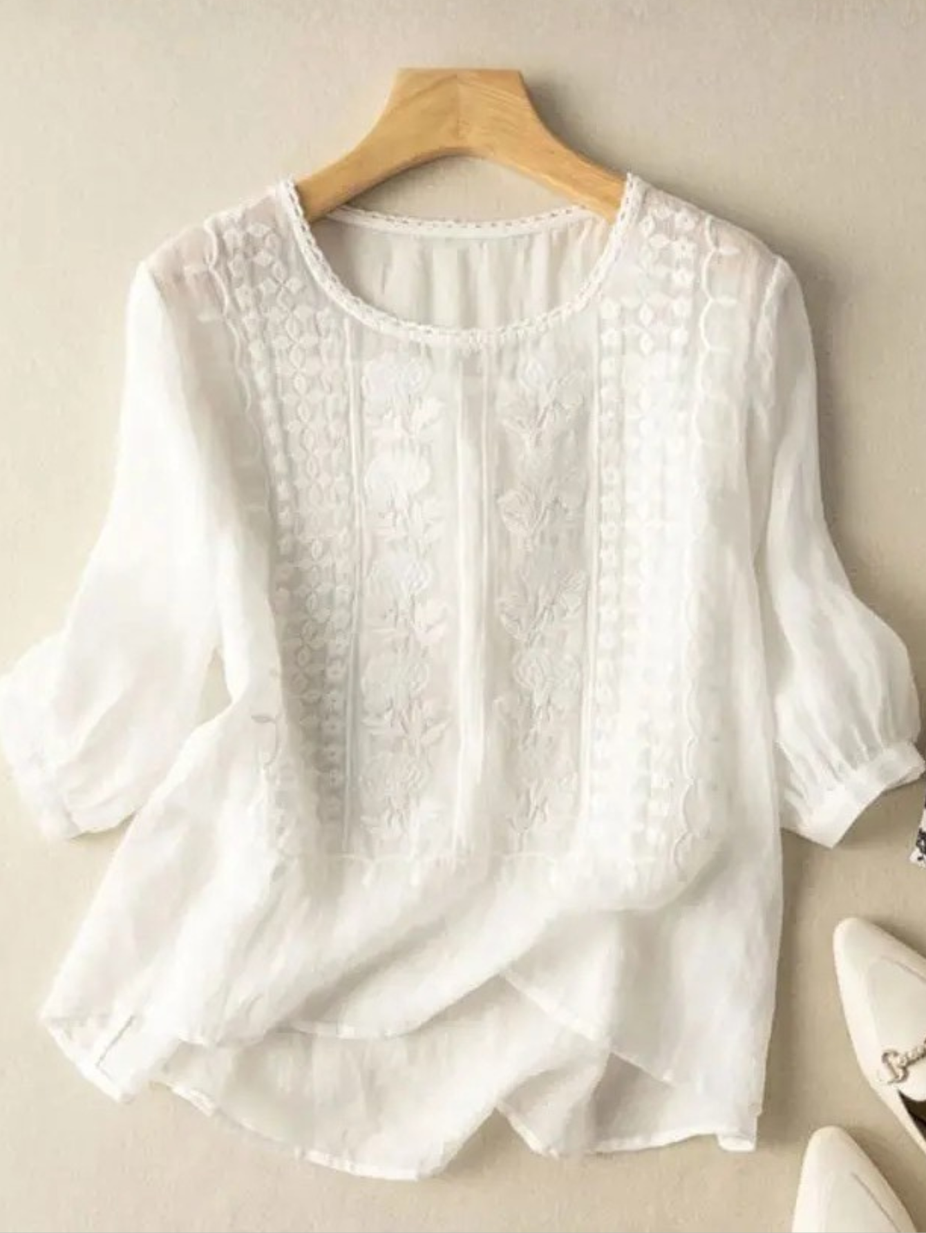 Women's Flowy Blouse | 3/4-Sleeve Relaxed
