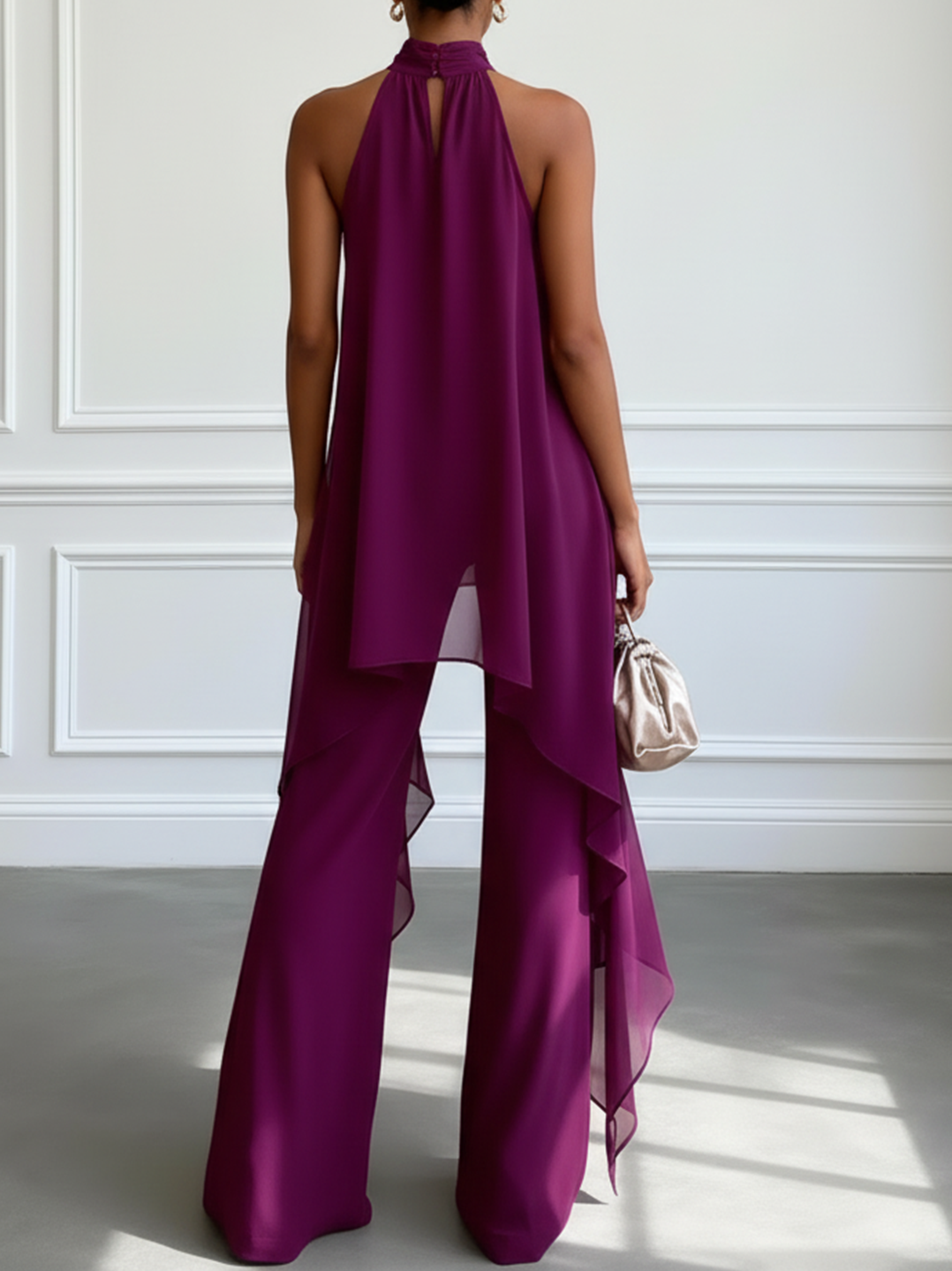 Women's Flowy Blouse | Halter Sleeveless