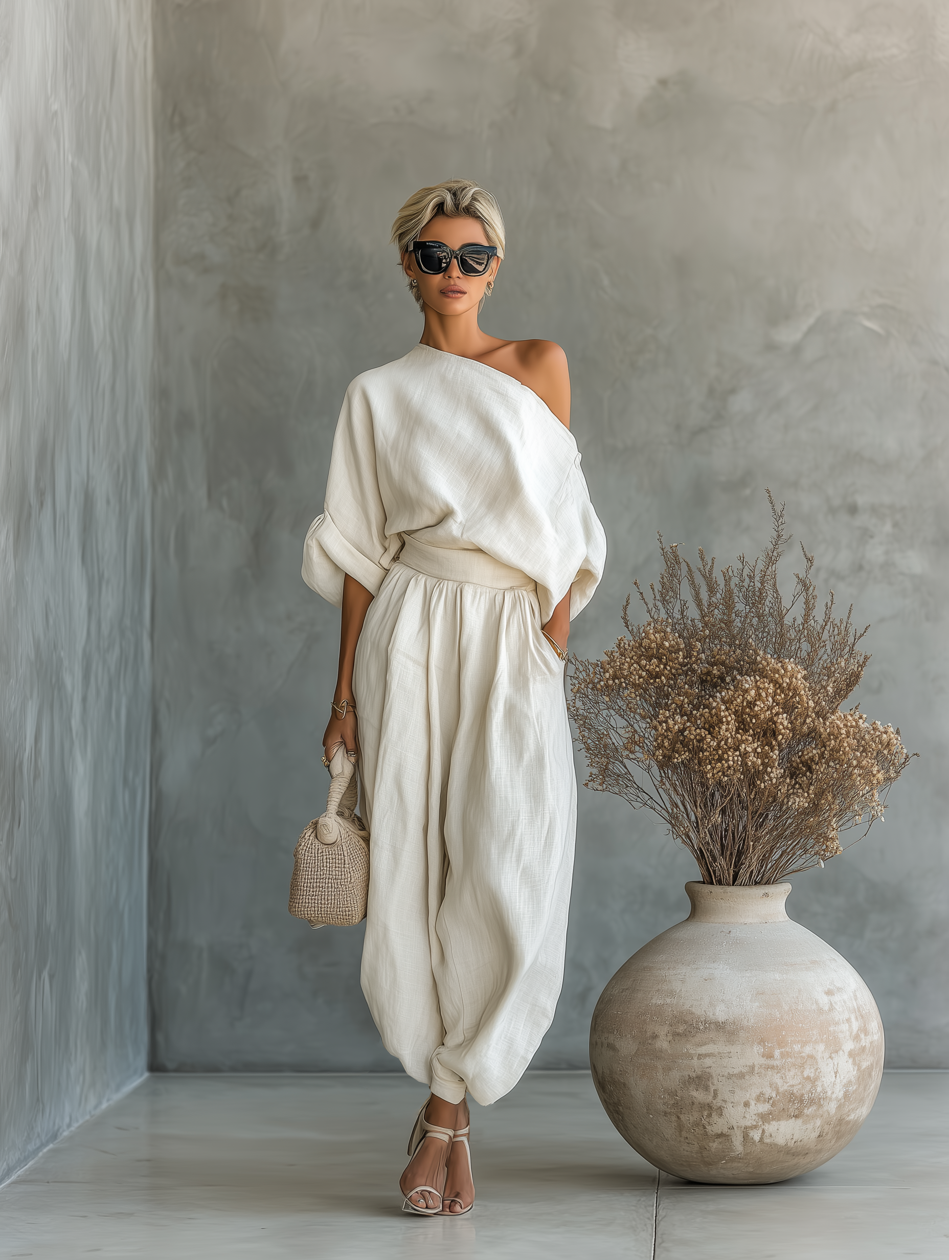 Women's Flowy Blouse | Off-Shoulder Long-Sleeve
