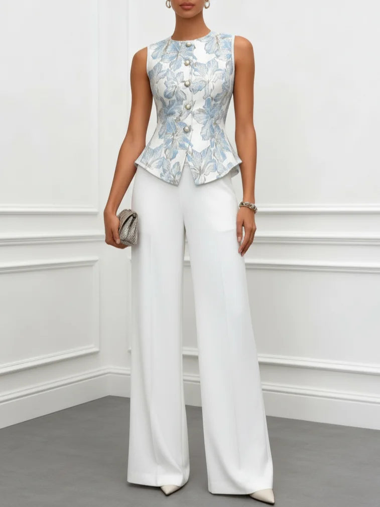 Women's Flowy Blouse | Printed Satin
