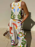 Women's Flowy Blouse | Printed Sleeveless