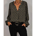 Women's Flowy Blouse | Printed V-Neck