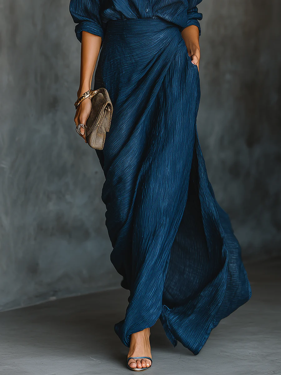 Women's Flowy Skirt | Button-front Casual