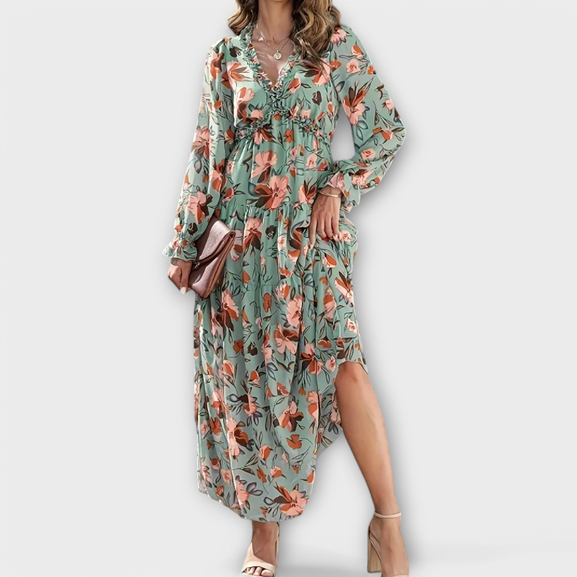 Women's Formal Gown | Draped Floor-Length