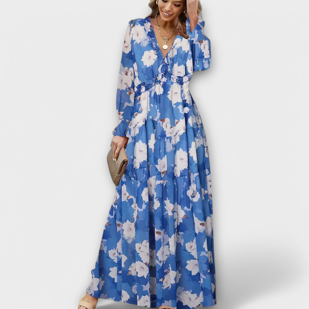 Women's Formal Gown | Draped Floor-Length