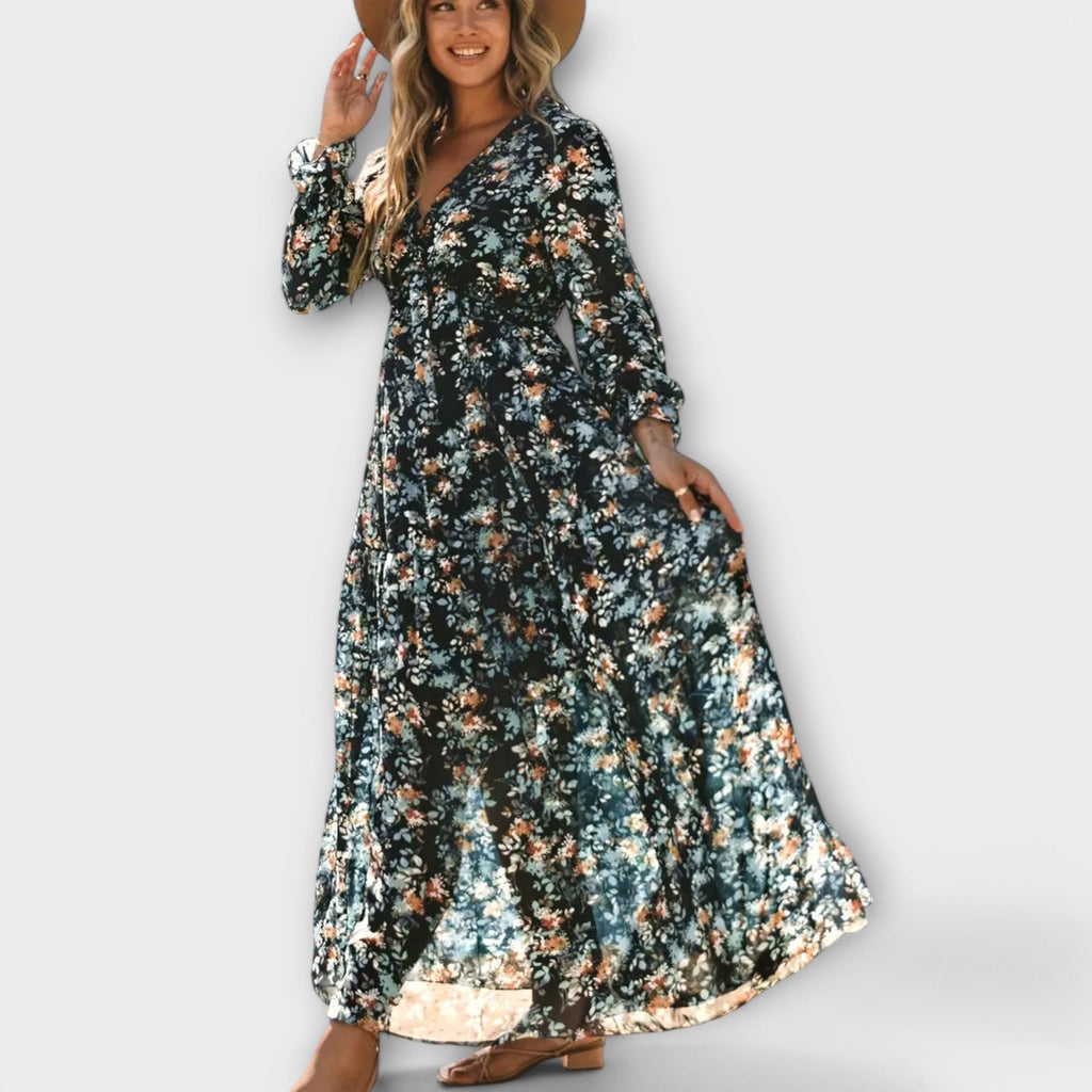 Women's Formal Gown | Draped Floor-Length