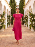 Women's Formal Gown | Pleated Maxi