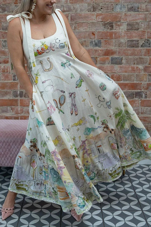 Women's Formal Gown | Printed Draped