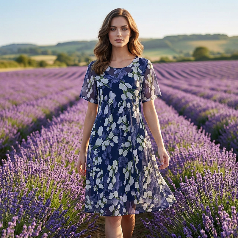 Women's Formal Guest Dress | Floral A-Line