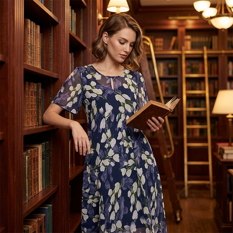 Women's Formal Guest Dress | Floral A-Line