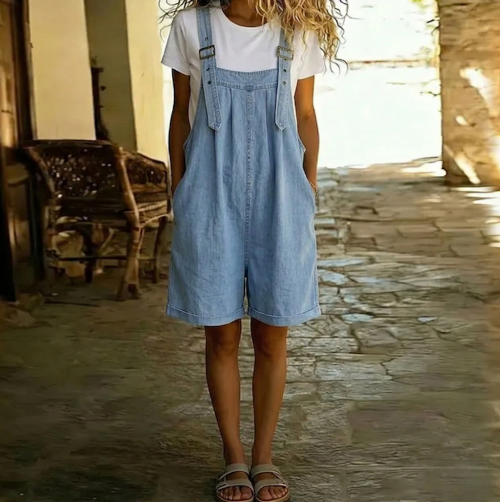 Women's High-Waisted Shorts | Chambray Vintage