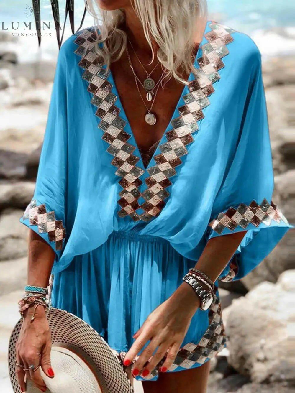 Women's Jumpsuit | Beach Wide-Leg Summer