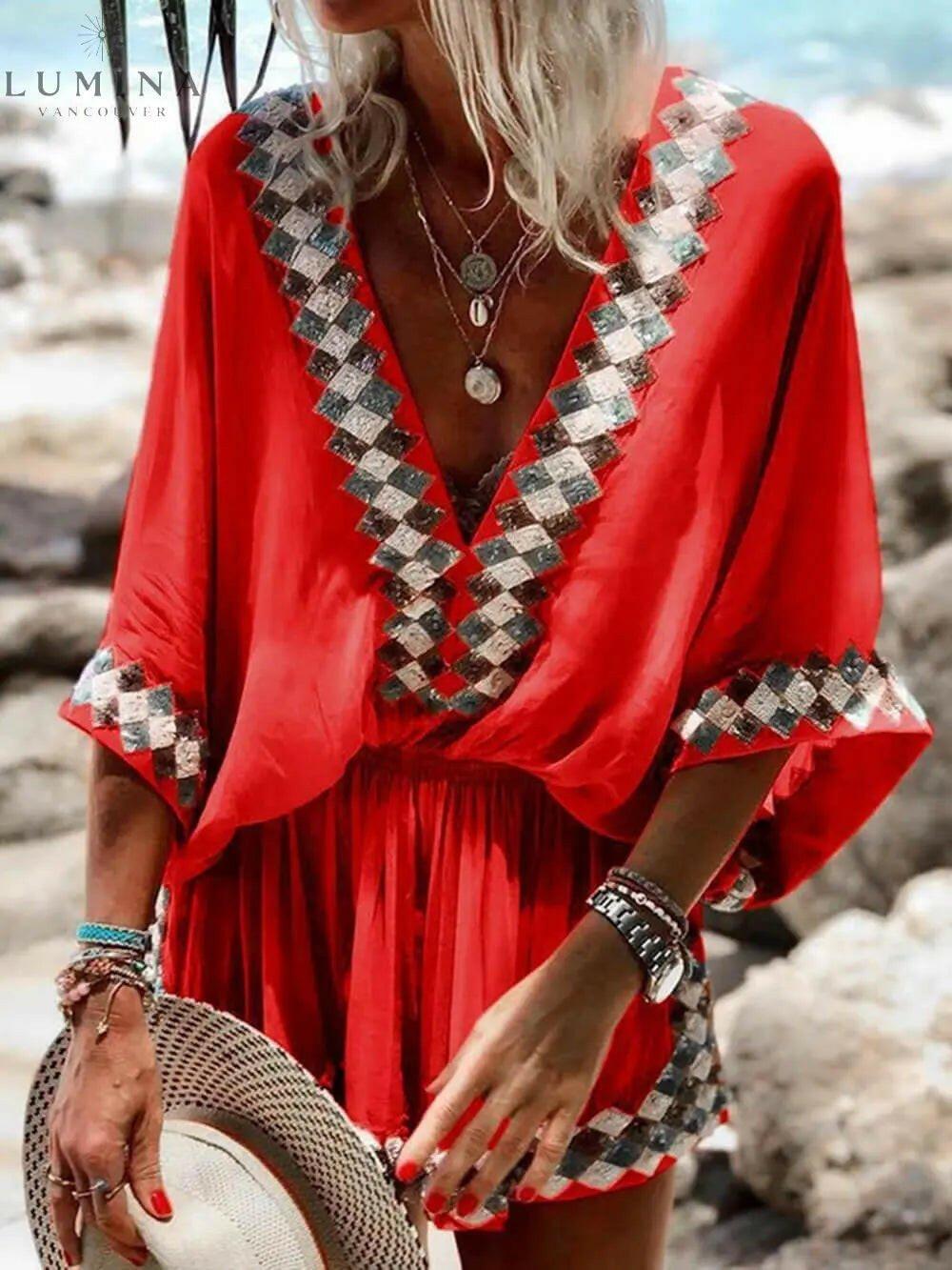 Women's Jumpsuit | Beach Wide-Leg Summer