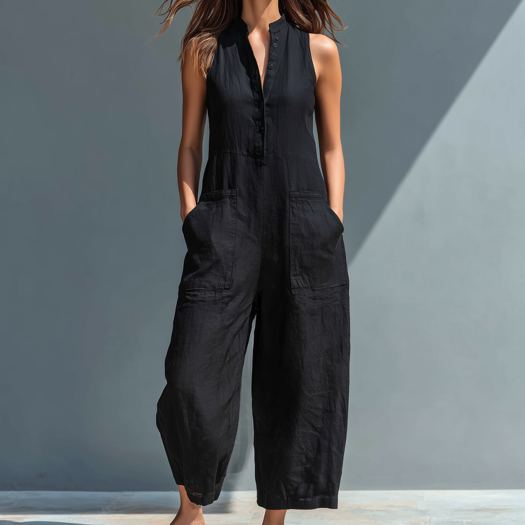 Women's Jumpsuit | Sleeveless Wide-Leg Summer