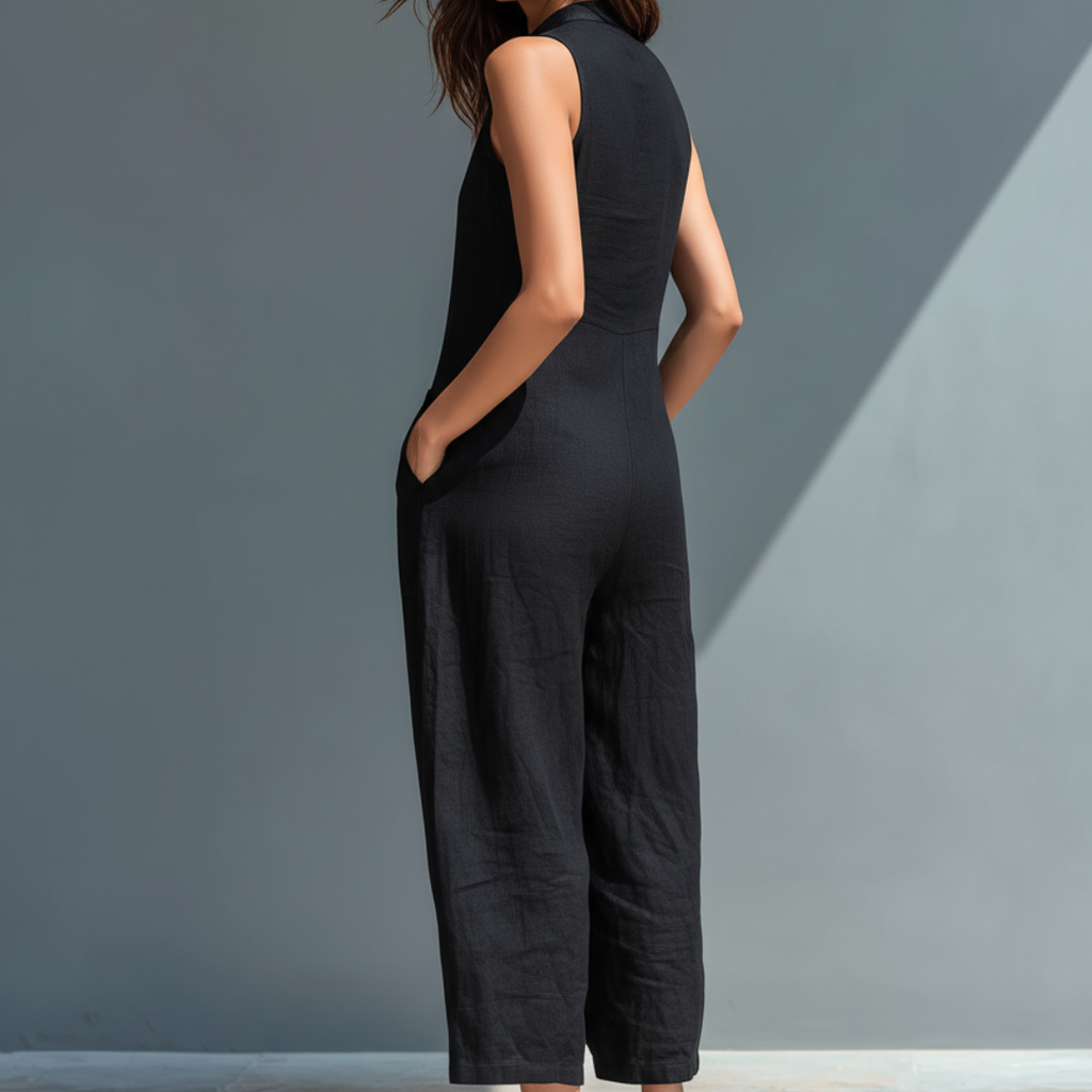 Women's Jumpsuit | Sleeveless Wide-Leg Summer