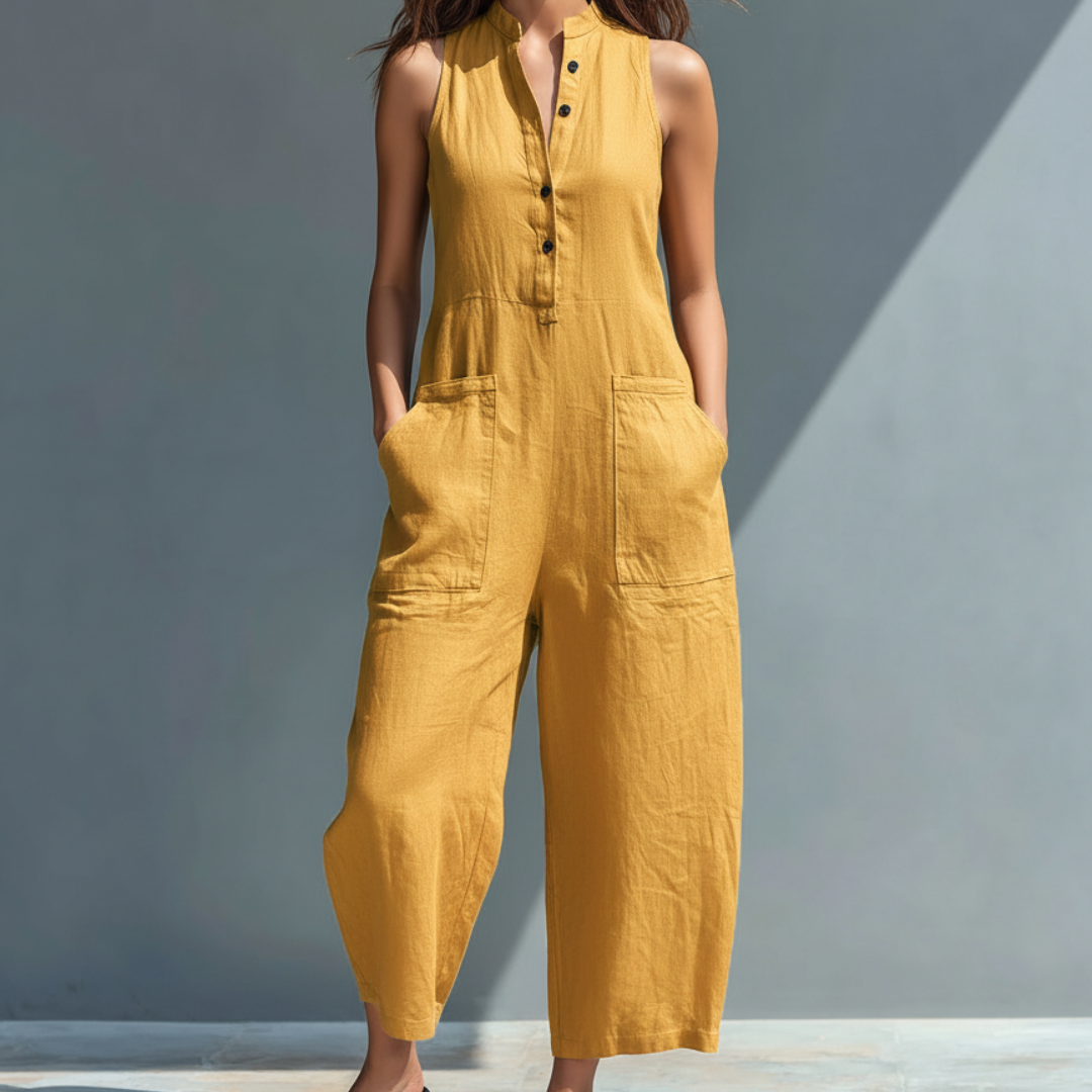 Women's Jumpsuit | Sleeveless Wide-Leg Summer