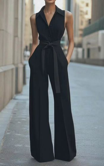 Women's Jumpsuit | Sleeveless Wide-Leg Summer