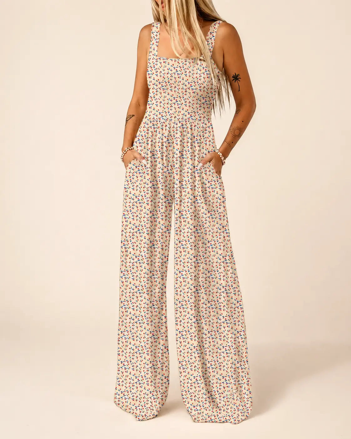 Women's Jumpsuit | Smock Wide-Leg Summer