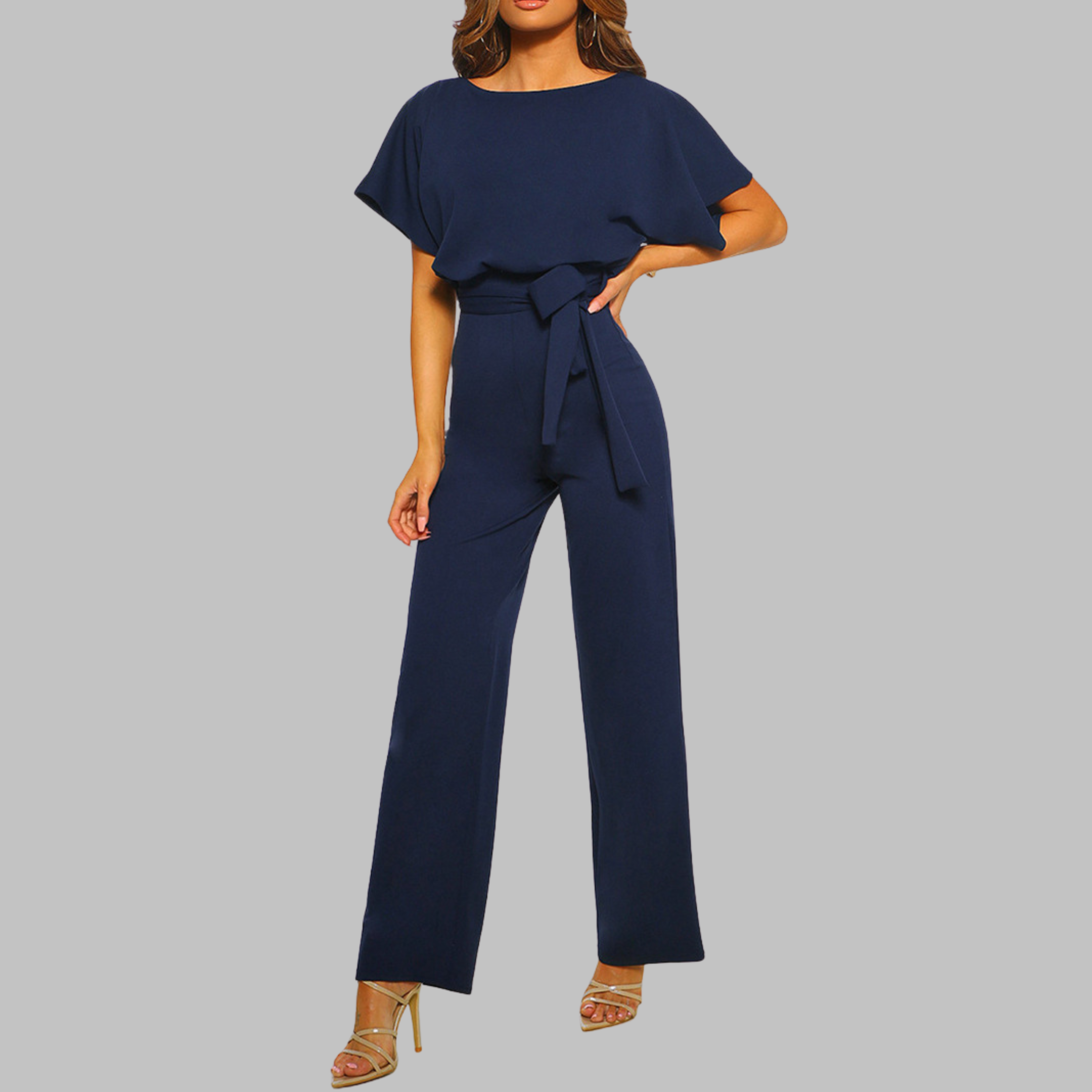 Women's Jumpsuit | Wide-Leg Belted Summer