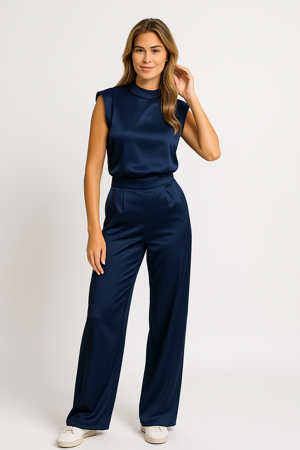 Women's Jumpsuit | Wide-Leg Sleeveless Summer