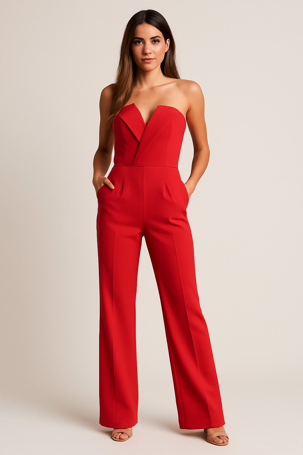 Women's Jumpsuit | Wide-Leg Sleeveless Summer