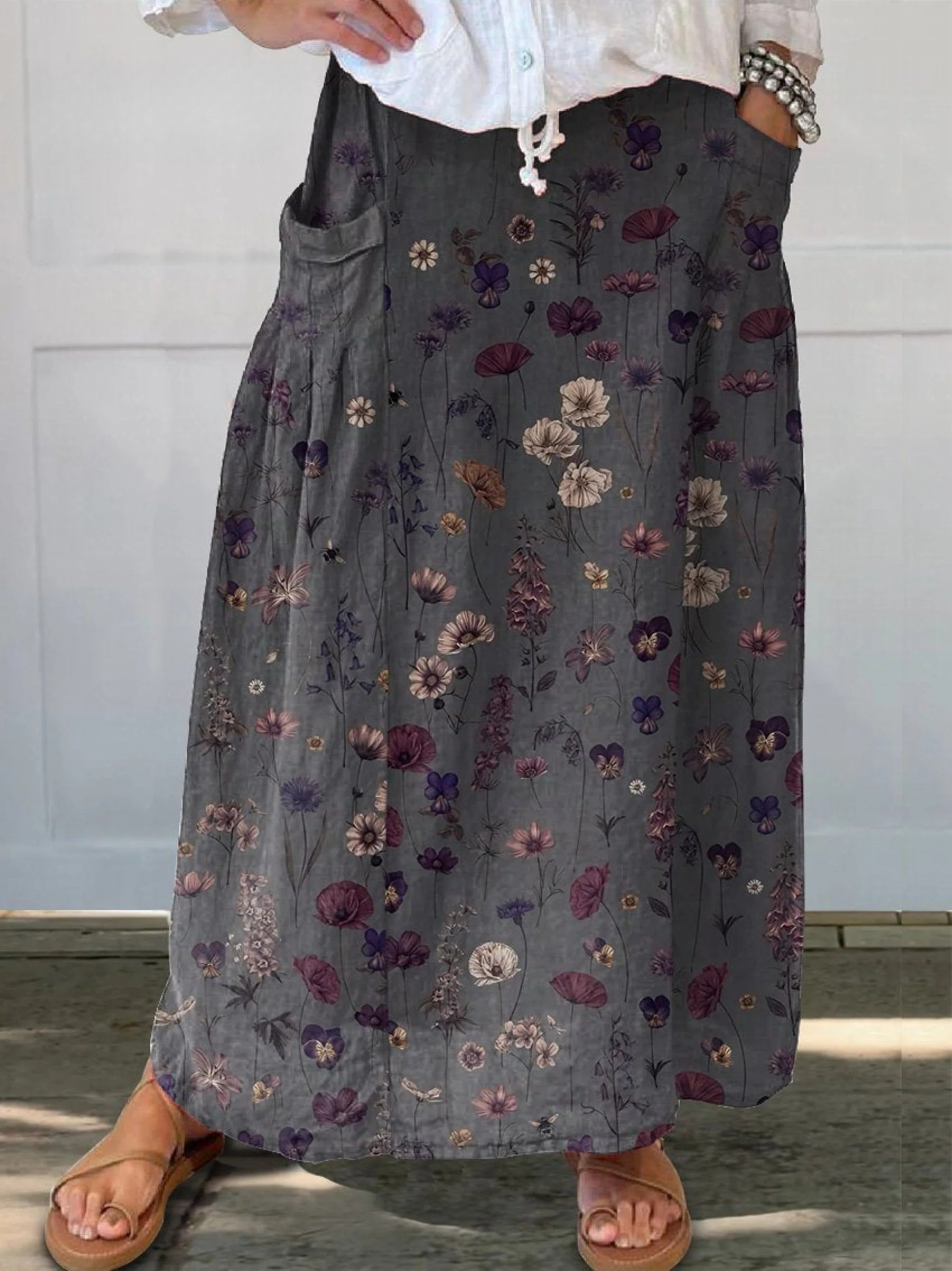 Women's Linen Skirt | Floral Weekend