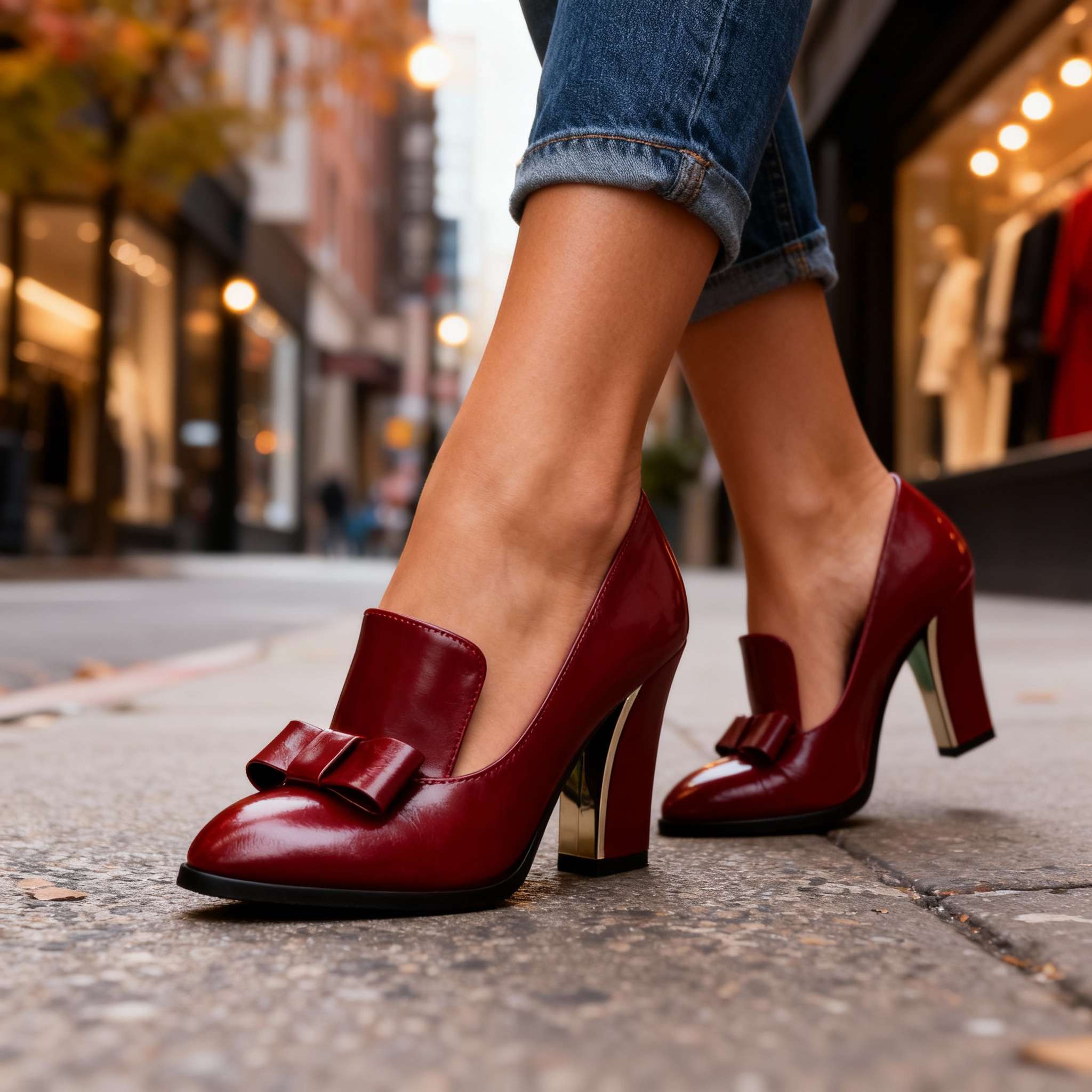Women's Loafers | Block-Heel Slip-On Casual