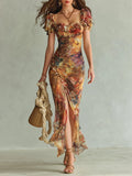 Women's Maxi Dress | Floral Chiffon