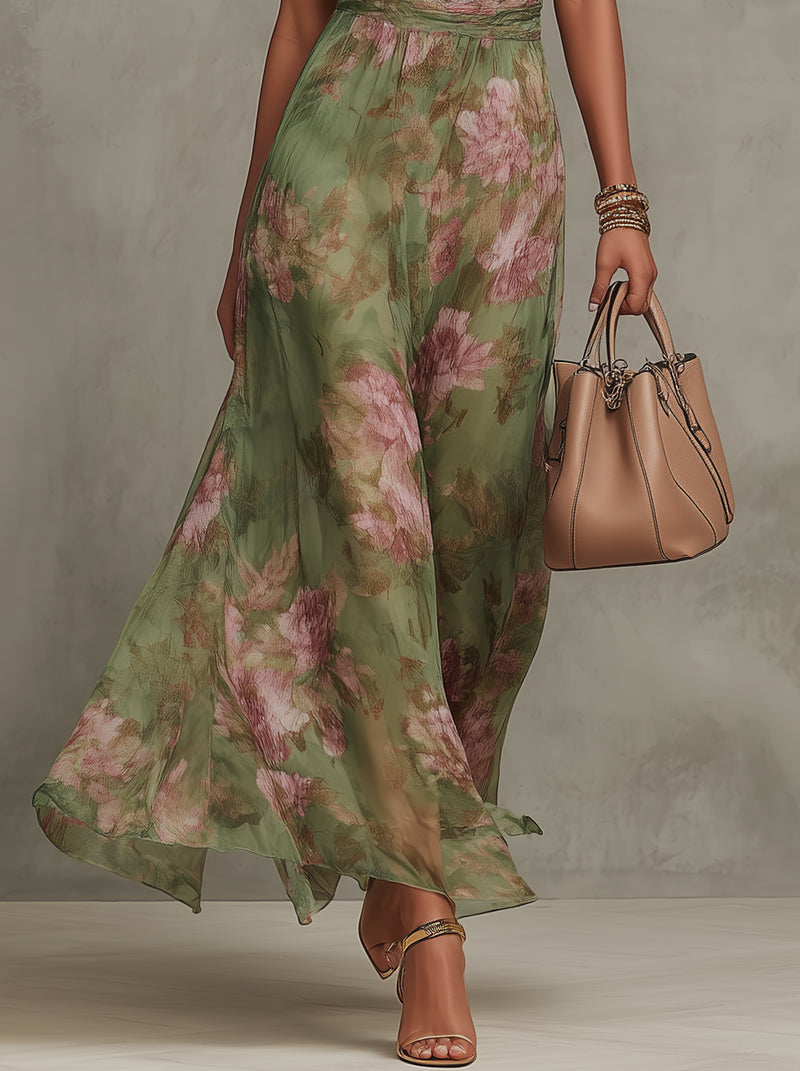 Women's Maxi Dress | Floral Halter Summer
