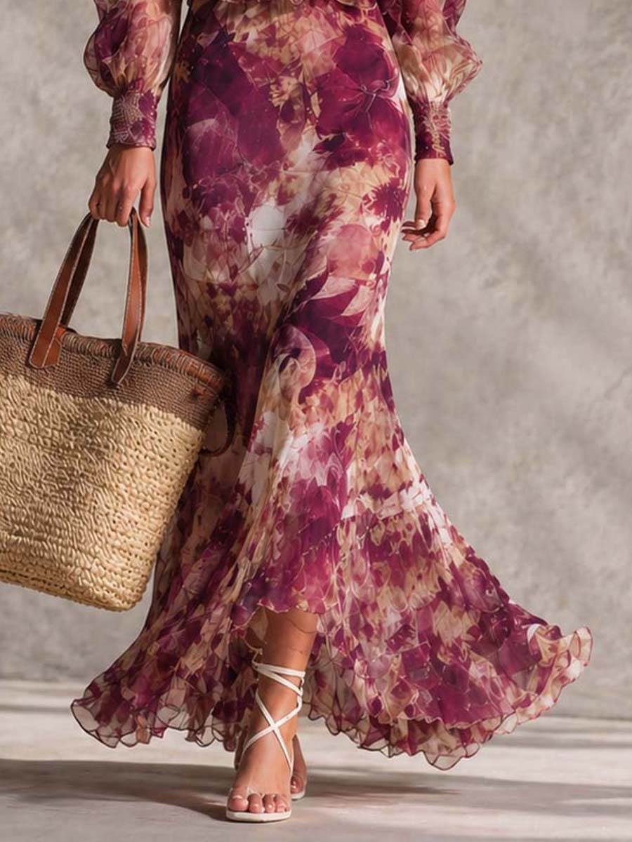 Women's Maxi Dress | Floral Off-Shoulder Summer